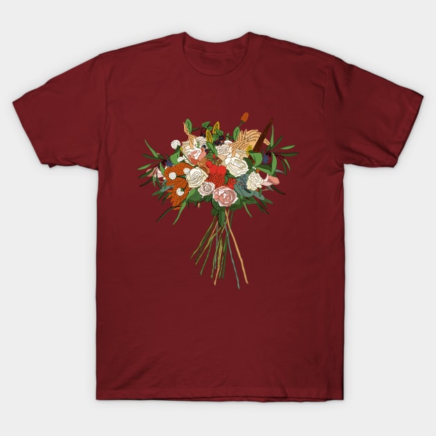 Botanical Garden Flowers T-Shirt by letnothingstopyou